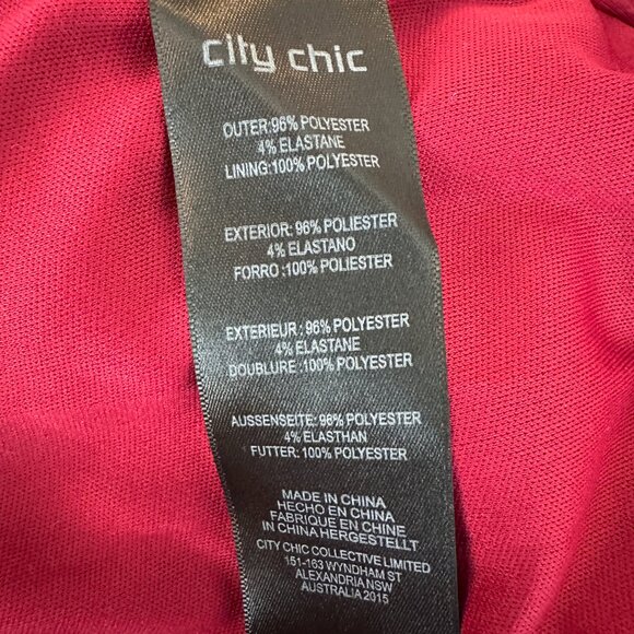 NWT XS (14) City Chic Maxi One Dream Deep Red High Low Dress - Picture 15 of 16